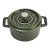 Staub Mini Cocotte 10 Cm, Rund, Basilikum-Grøn, Støbejern