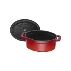 Staub Mini Cocotte 11 Cm, Oval, Kirsebærrød, Støbejern -Køkkenudstyr Butik 40509 807 0 5