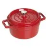 Staub Cocotte 20 Cm, Rund, Kirsebærrød, Støbejern