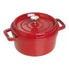 Staub Cocotte 22 Cm, Rund, Kirsebærrød, Støbejern