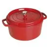 Staub Cocotte 28 Cm, Rund, Kirsebærrød, Støbejern