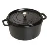 Staub Cocotte 30 Cm, Rund, Sort, Støbejern