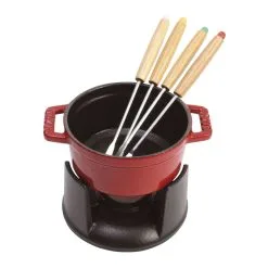 Staub Fonduesæt 10 Cm, Kirsebærrød -Køkkenudstyr Butik 40509 900 0 2