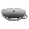 Staub Wok Med Glaslåg 37 Cm, Støbejern