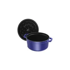 Staub Cocotte 30 Cm, Rund, Mørk-Blå, Støbejern -Køkkenudstyr Butik 40510 265 0 5 1