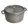 Staub Cocotte 30 Cm, Rund, Grafitgrå, Støbejern