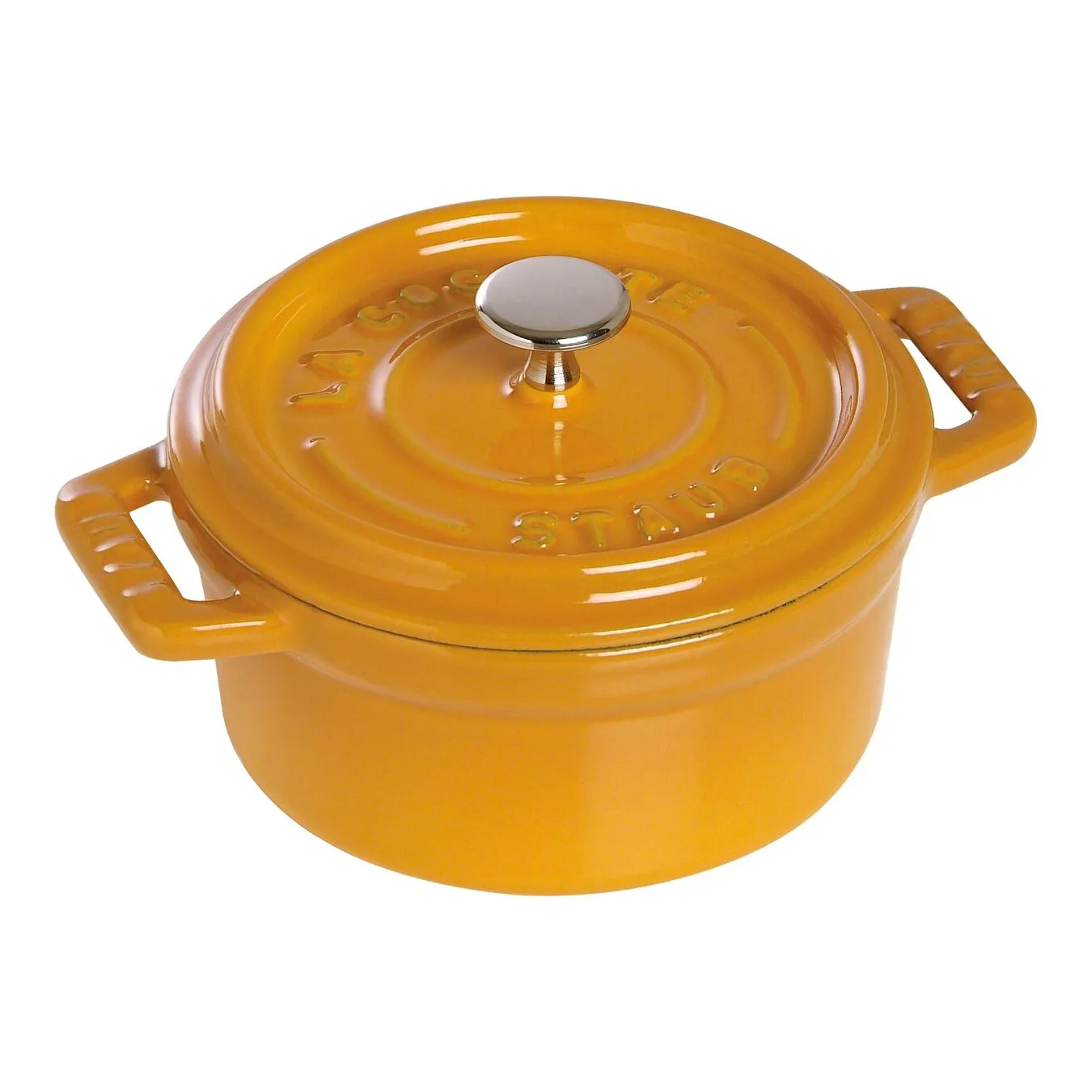 Staub Mini Cocotte 10 Cm, Rund, Sennep, Støbejern 1 Staub Mini Cocotte 10 Cm, Rund, Sennep, Støbejern
