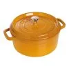 Staub Cocotte 28 Cm, Rund, Sennep, Støbejern