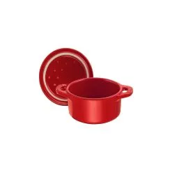 Staub Mini Cocotte 10 Cm, Rund, Kirsebærrød, Keramisk -Køkkenudstyr Butik 40510 785 0 6
