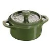 Staub Mini Cocotte 10 Cm, Rund, Basilikum-Grøn, Keramisk