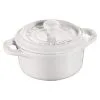 Staub Mini Cocotte 10 Cm, Rund, Ren Hvid, Keramisk