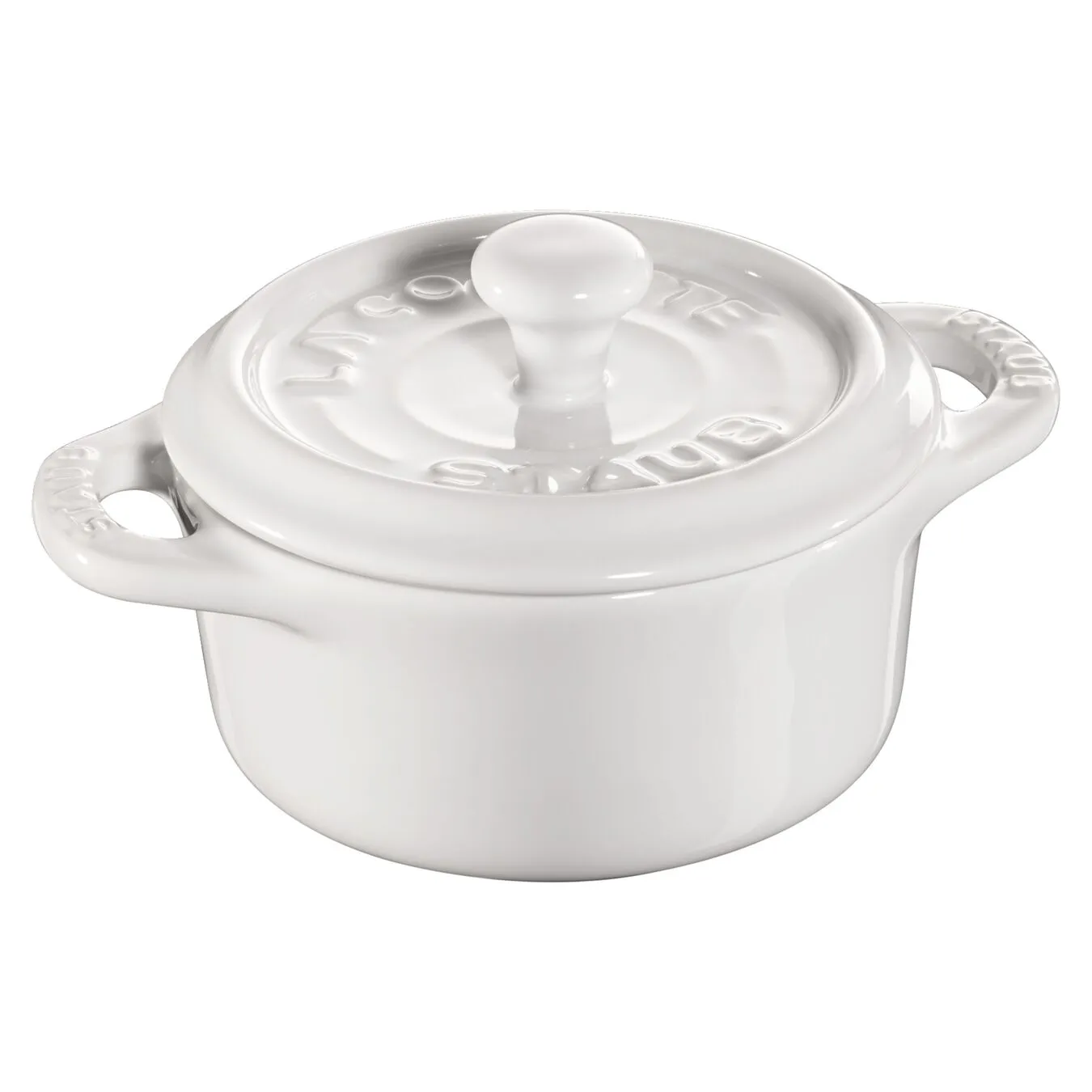 Staub Mini Cocotte 10 Cm, Rund, Ren Hvid, Keramisk 1 Staub Mini Cocotte 10 Cm, Rund, Ren Hvid, Keramisk