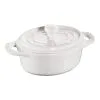 Staub Mini Cocotte 10 Cm, Oval, Ren Hvid, Keramisk