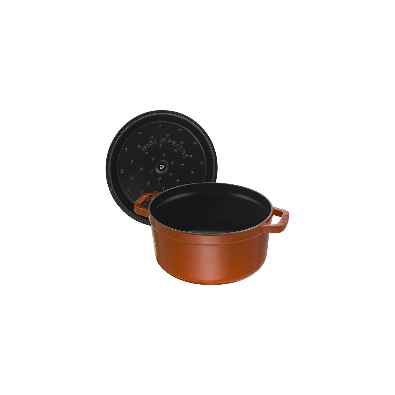 Staub Cocotte 28 Cm, Rund, Kanel, Støbejern 2 Staub Cocotte 28 Cm, Rund, Kanel, Støbejern - Billede 2