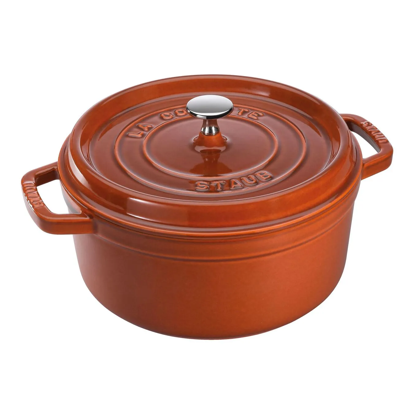 Staub Cocotte 28 Cm, Rund, Kanel, Støbejern 1 Staub Cocotte 28 Cm, Rund, Kanel, Støbejern