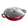 Staub Wok Med Glaslåg 30 Cm, Støbejern