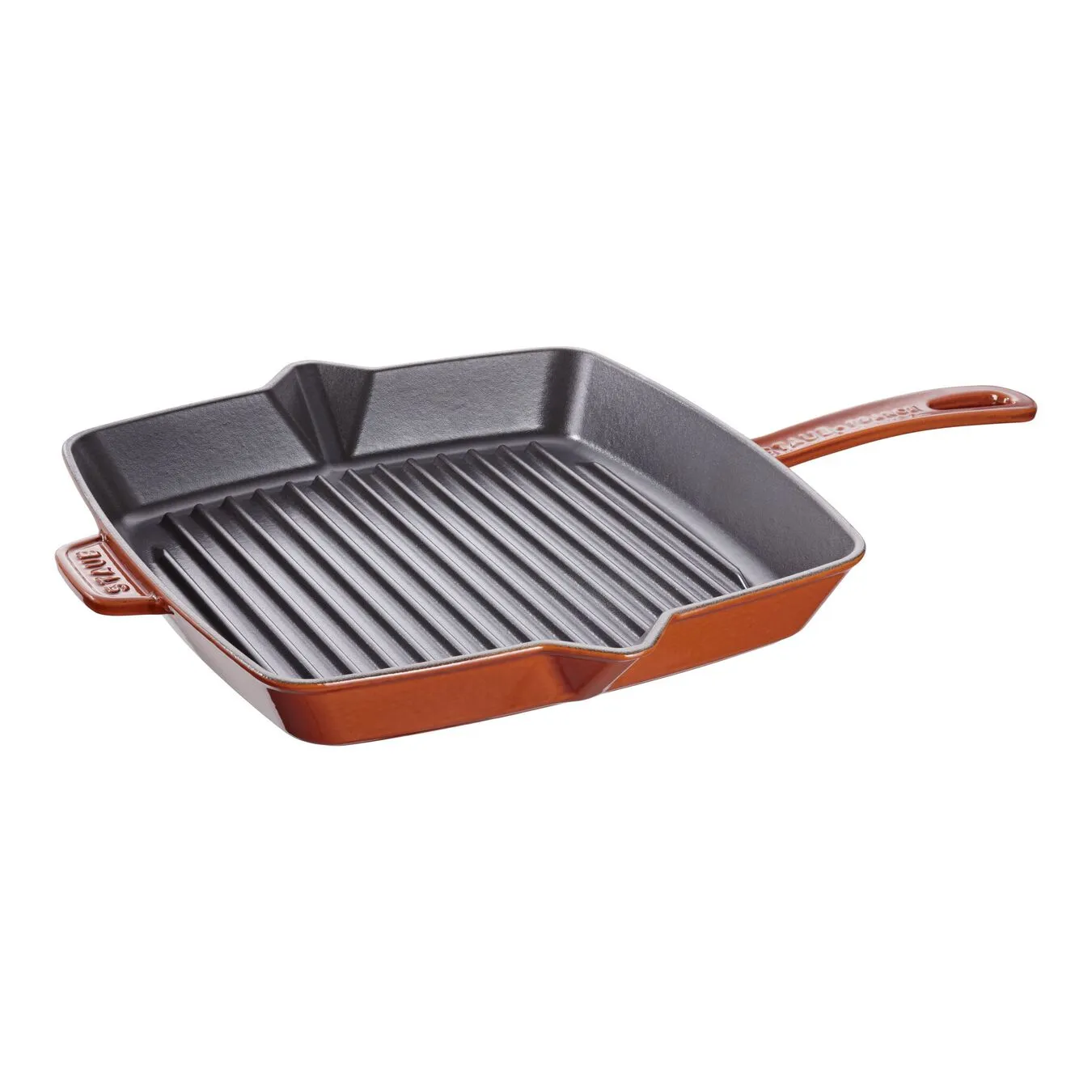 Staub Amerikansk Grill 26 Cm, Støbejern, Kanel 1 Staub Amerikansk Grill 26 Cm, Støbejern, Kanel