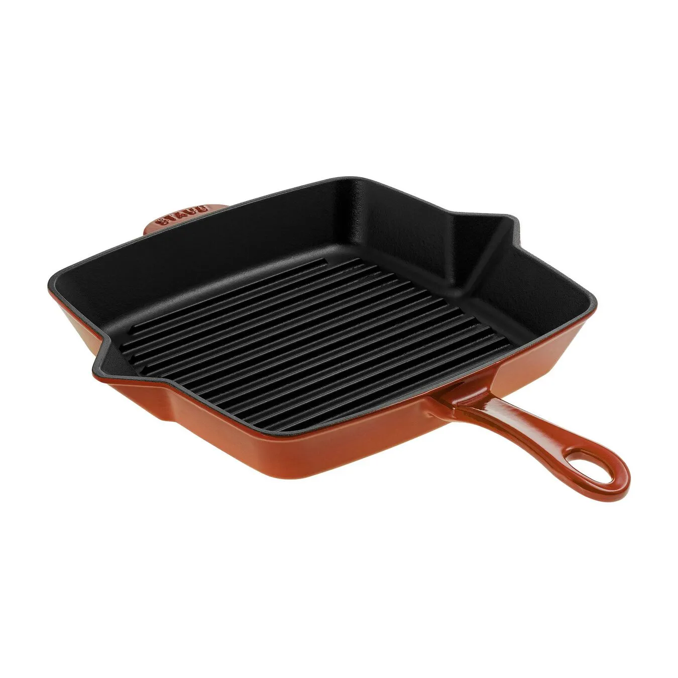 Staub Amerikansk Grill 26 Cm, Støbejern, Kanel 2 Staub Amerikansk Grill 26 Cm, Støbejern, Kanel - Billede 2