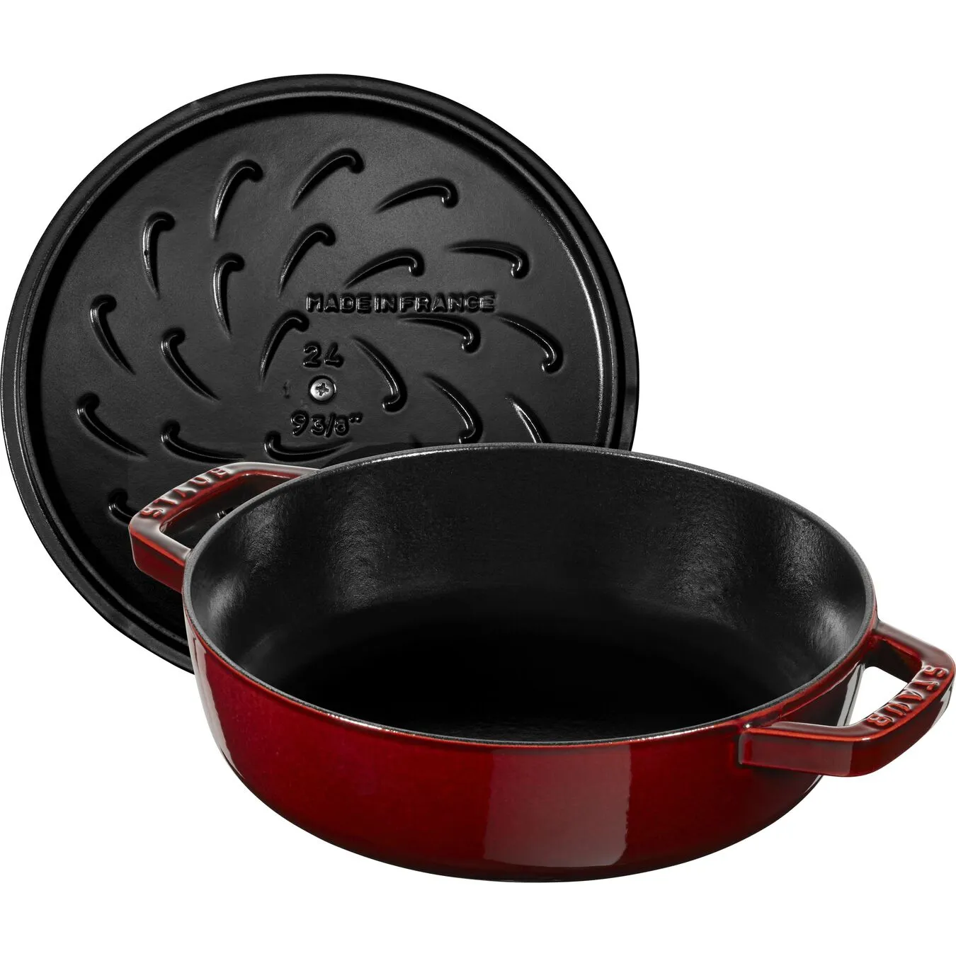 Staub Sautepande Chistera 28 Cm, Støbejern 2 Staub Sautepande Chistera 28 Cm, Støbejern - Billede 2