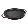 Staub Pure Grill 30 Cm, Rund, Sort, Støbejern