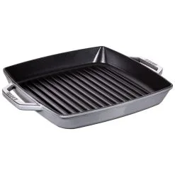 Staub Grillpande 28 X 28 Cm, Støbejern, Grafitgrå
