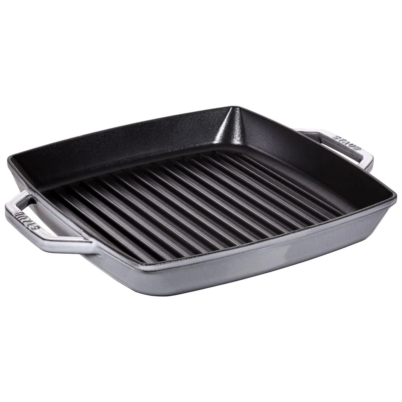 Staub Grillpande 28 X 28 Cm, Støbejern, Grafitgrå 1 Staub Grillpande 28 X 28 Cm, Støbejern, Grafitgrå