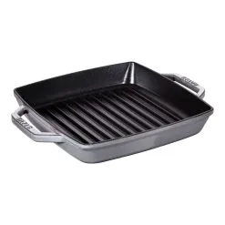 Staub Grillpande 23 X 23 Cm, Støbejern, Grafitgrå