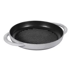 Staub Pure Grill 23 Cm, Rund, Grafitgrå, Støbejern