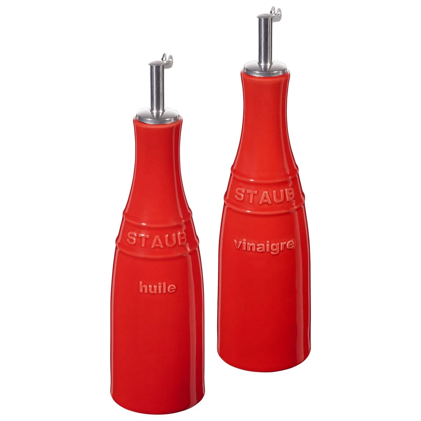 Staub Olie- Og Eddikesæt 20 Cm, Keramisk, Kirsebærrød 1 Staub Olie- Og Eddikesæt 20 Cm, Keramisk, Kirsebærrød