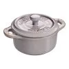 Staub Mini Cocotte 10 Cm, Rund, Antikgrå, Keramisk