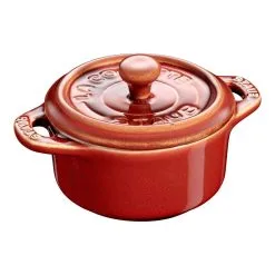 Staub Mini Cocotte 10 Cm, Rund, Antikkobber, Keramisk
