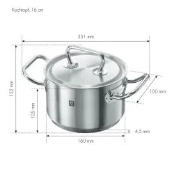Zwilling Gryde 16 Cm, 18/10 Rustfrit Stål -Køkkenudstyr Butik 40913 160 0 3