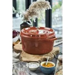 Staub Cocotte 26 Cm, Rund, Kanel, Støbejern -Køkkenudstyr Butik 424418894