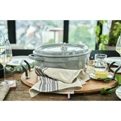 Staub Cocotte 37 Cm, Oval, Grafitgrå, Støbejern -Køkkenudstyr Butik 424419007