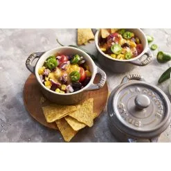 Staub Cocotte Sæt 4-dele, Rund, Antikgrå, Keramisk -Køkkenudstyr Butik 424421859