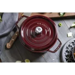 Staub Cocotte 24 Cm, Rund, Grenadine, Støbejern -Køkkenudstyr Butik 424422041