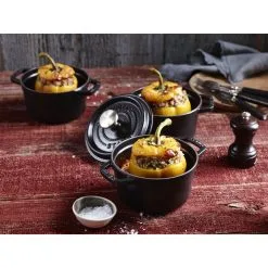 Staub Cocotte 12 Cm, Rund, Sort, Støbejern 11 Staub Cocotte 12 Cm, Rund, Sort, Støbejern -Køkkenudstyr Butik 424422428