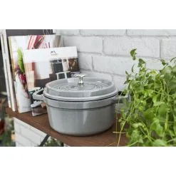 Staub Cocotte 18 Cm, Rund, Grafitgrå, Støbejern -Køkkenudstyr Butik 750032230