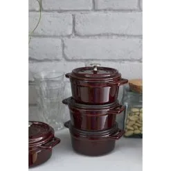 Staub Mini Cocotte 10 Cm, Rund, Grenadine, Støbejern -Køkkenudstyr Butik 750032262
