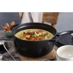 Staub Cocotte 28 Cm, Rund, Sort, Støbejern 11 Staub Cocotte 28 Cm, Rund, Sort, Støbejern -Køkkenudstyr Butik 750033443