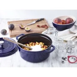 Staub Cocotte 26 Cm, Rund, Mørk-Blå, Støbejern -Køkkenudstyr Butik 750036210