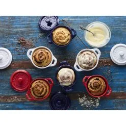 Staub Cocotte Sæt 4-dele, Rund, Kirsebærrød, Keramisk -Køkkenudstyr Butik 750036243